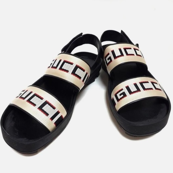 COPY - GUCCI STRIPE STRAP SANDAL - Picture 3 of 4